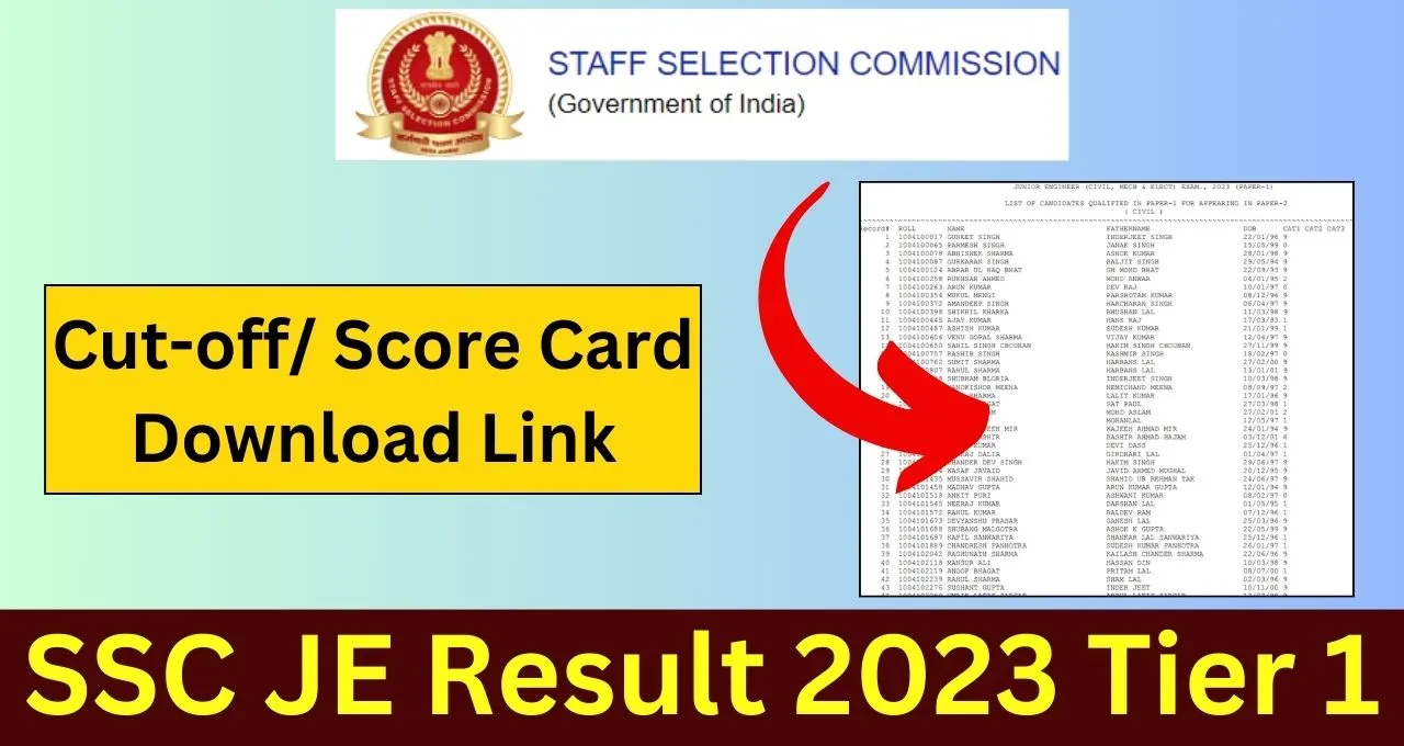 SSC JE Result 2023