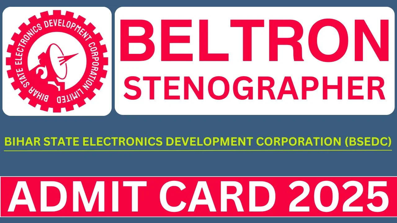 Beltron Stenographer Admit Card 2025