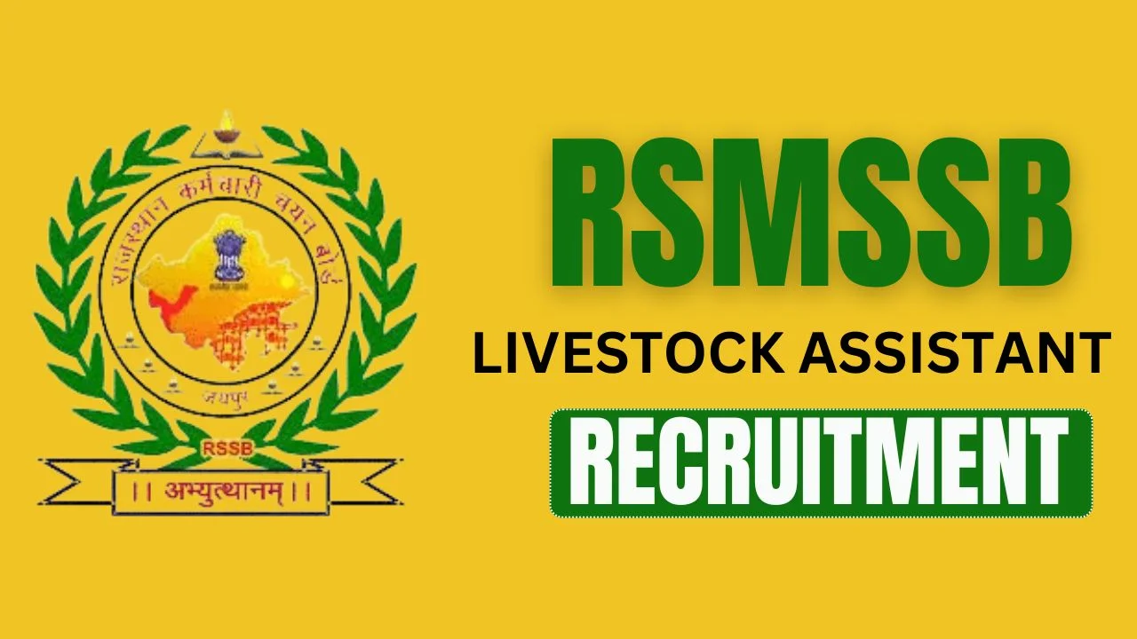 RSMSSB Livestock Assistant Recruitment