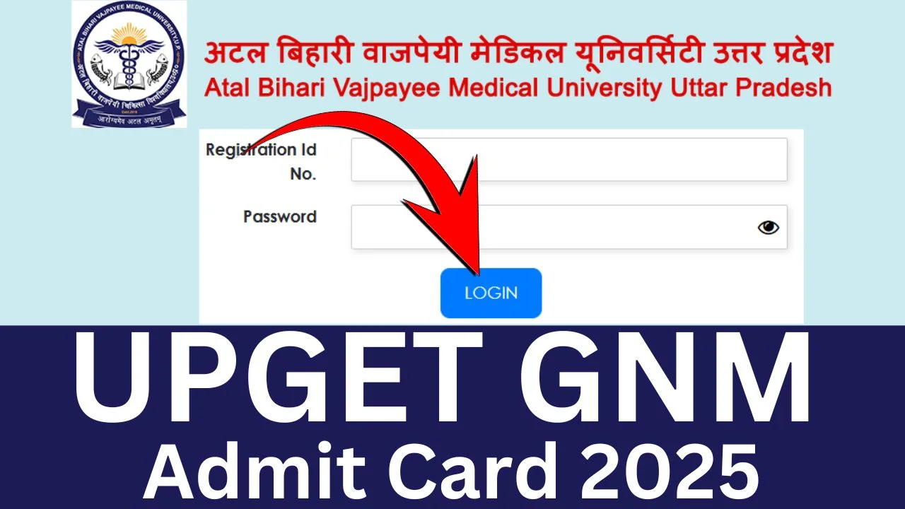 UPGET GNM Admit Card