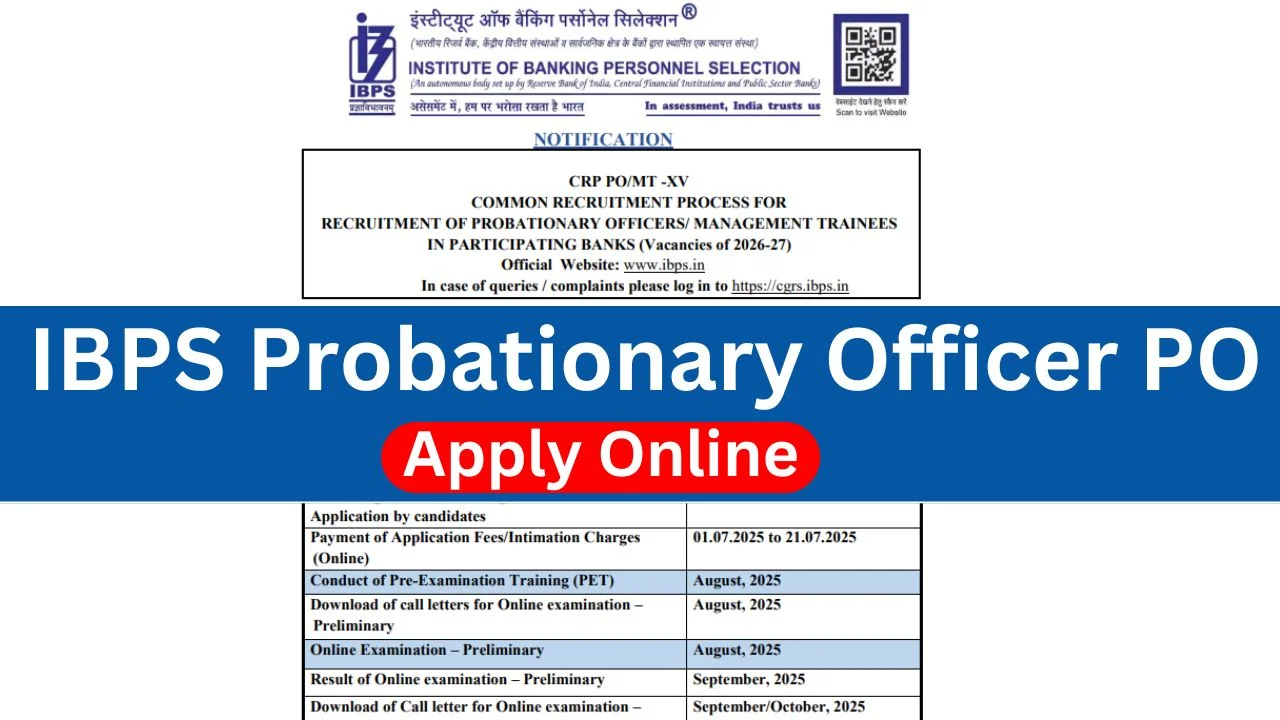 IBPS PO 2025 Notification