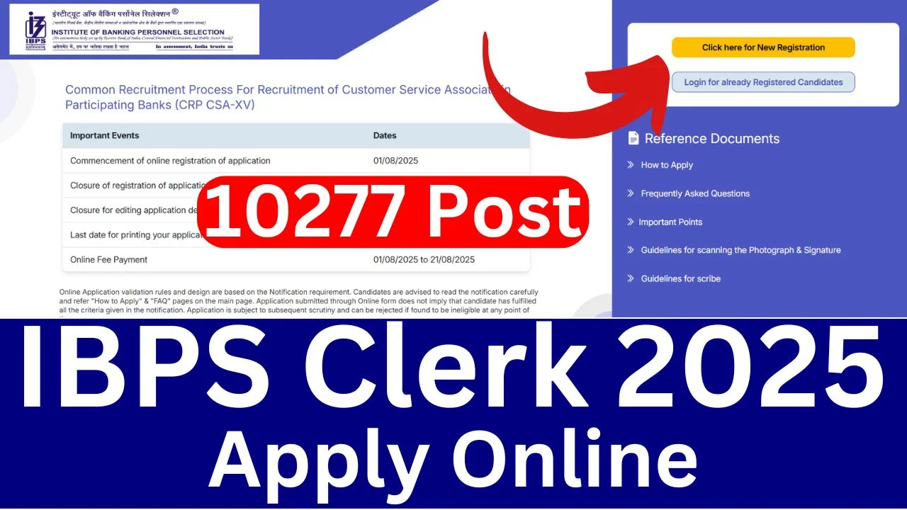 IBPS Clerk Apply Online