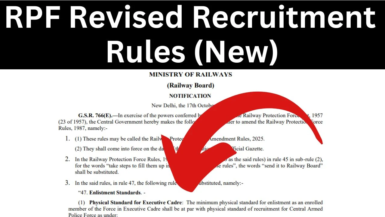 RPF Revised Recruitment Rules