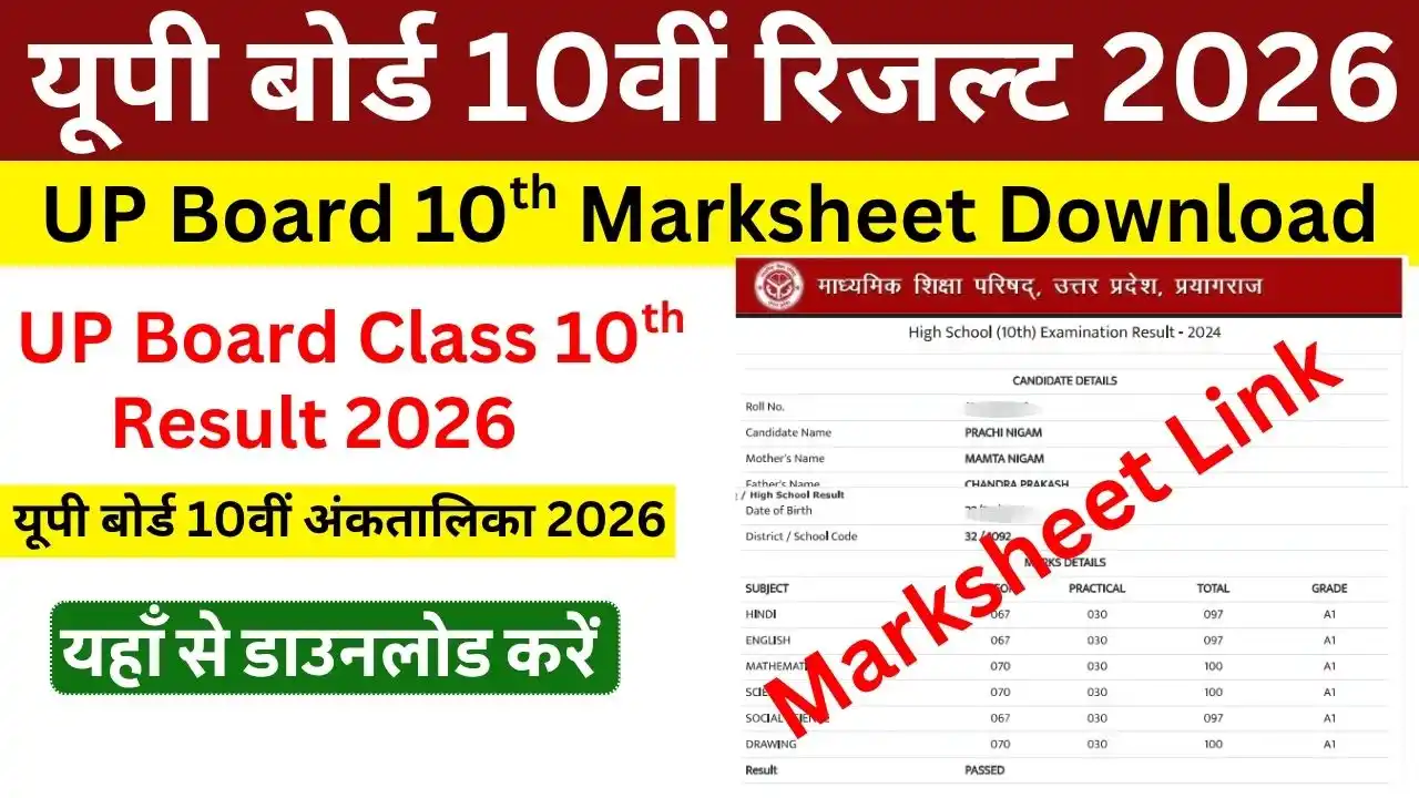 UP Board 10th Result 2026