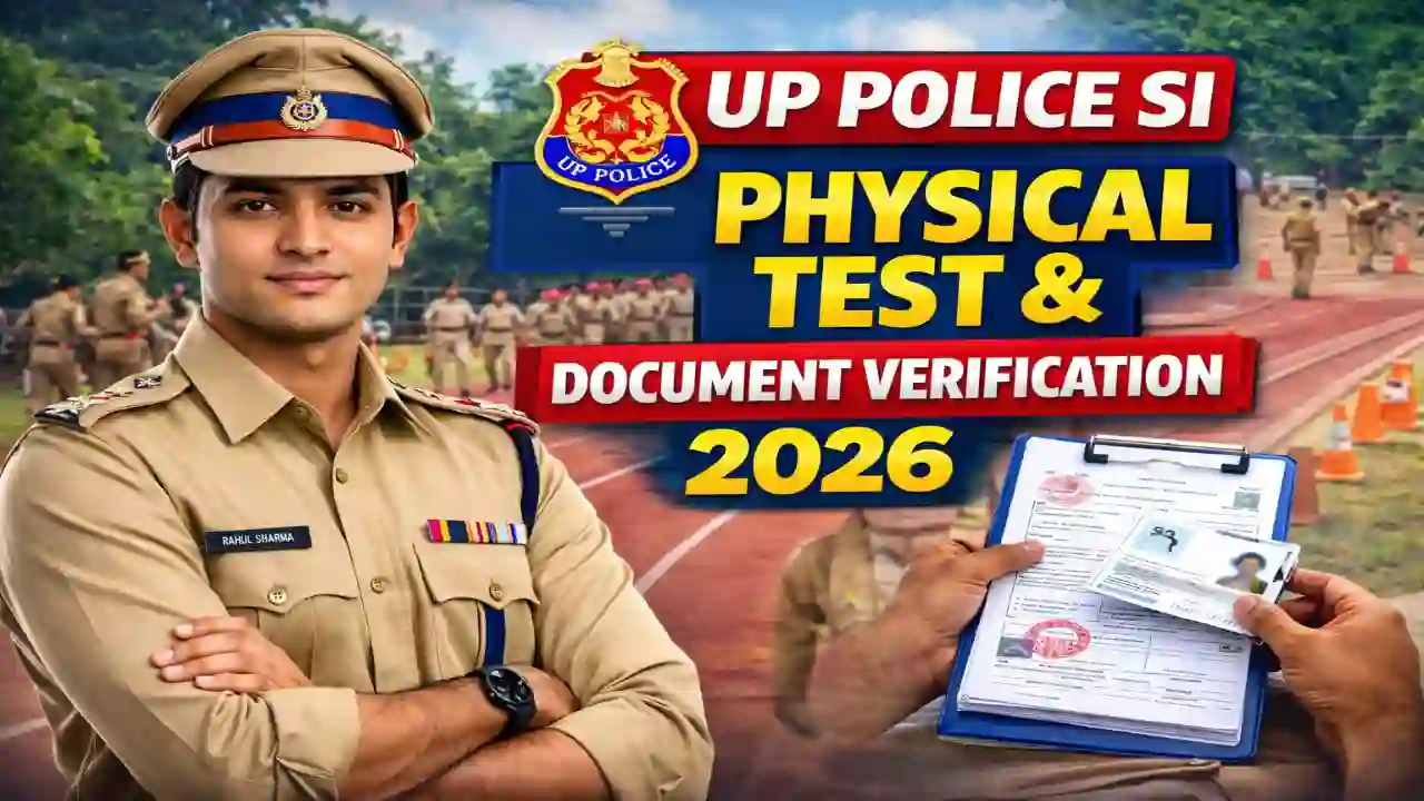 UP Police SI Physical Test & DV Admit Card 2026
