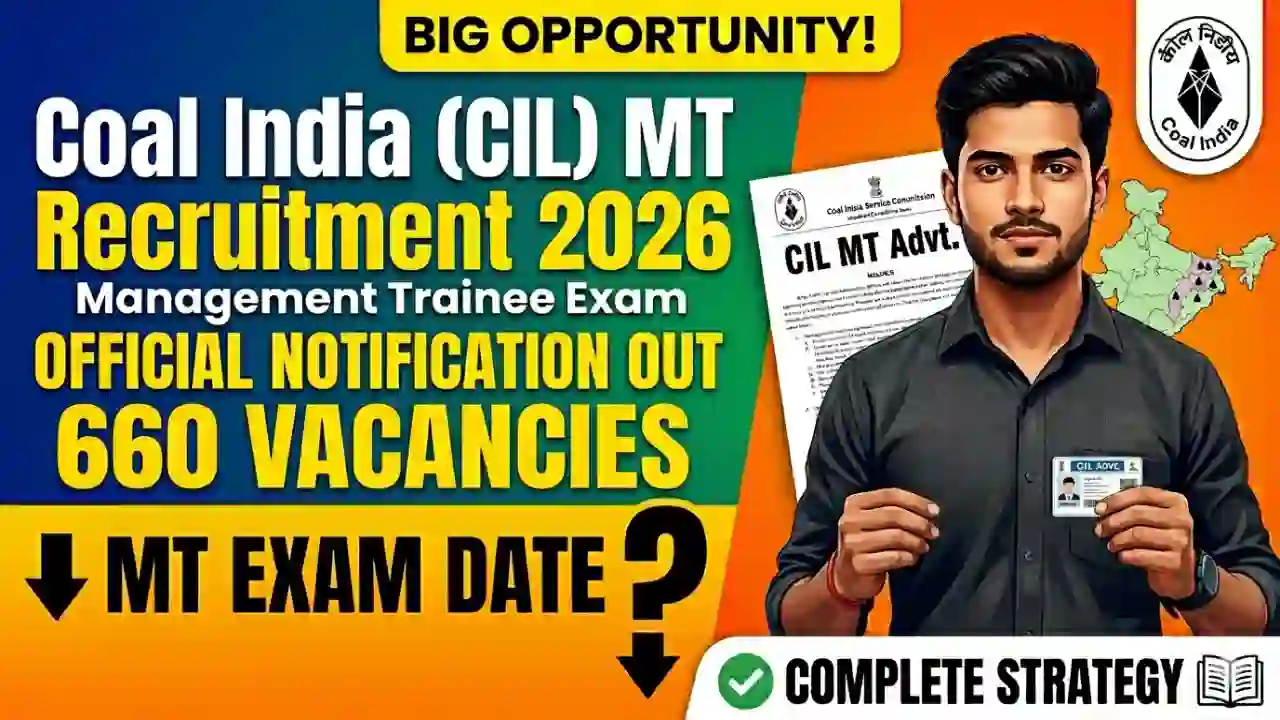 Coal India CIL Management Trainee MT Recruitment 2026