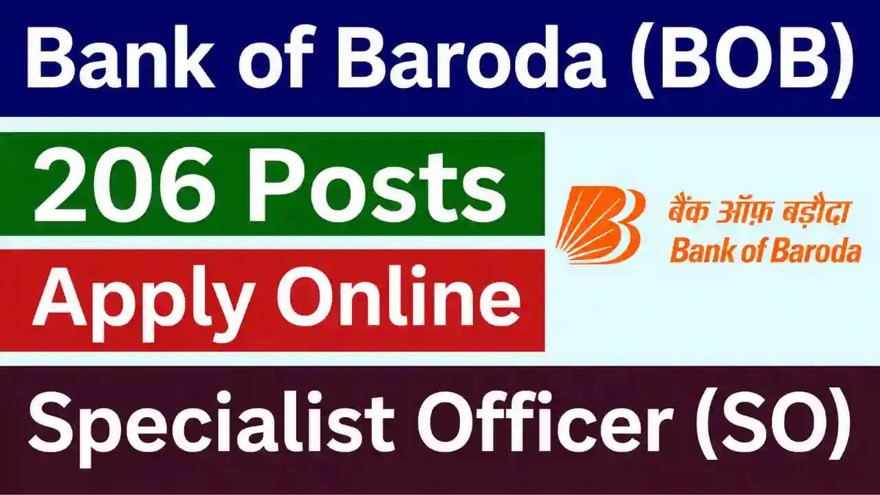 Bank of Baroda BOB Specialist Officer SO Recruitment 2026